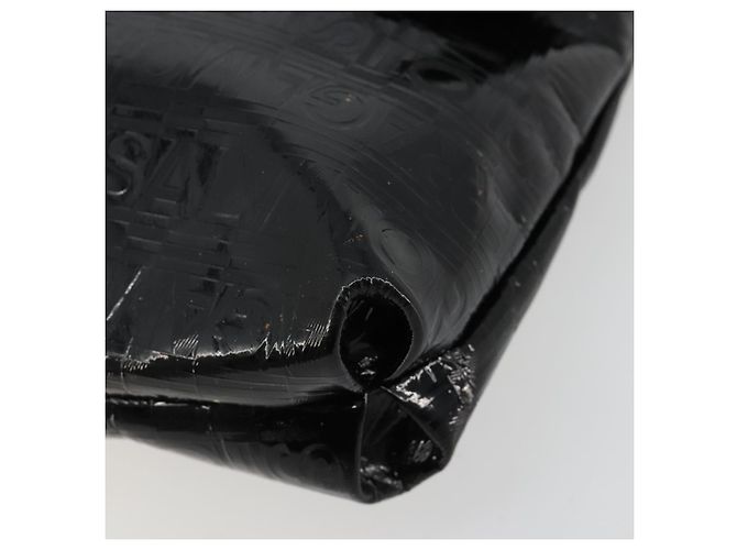 Borsa a tracolla Salvatore Ferragamo in vernice nero argento ka4653 - vista 9