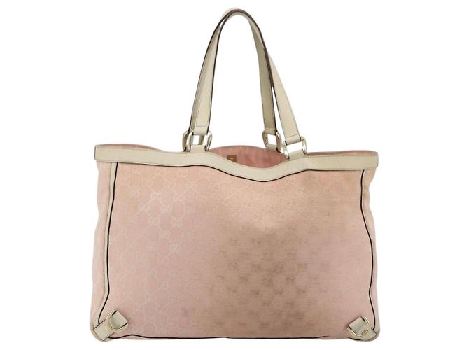 Sac cabas GUCCI GG Canvas Rose Or 141472 Auth am11704 Doré - vue 2