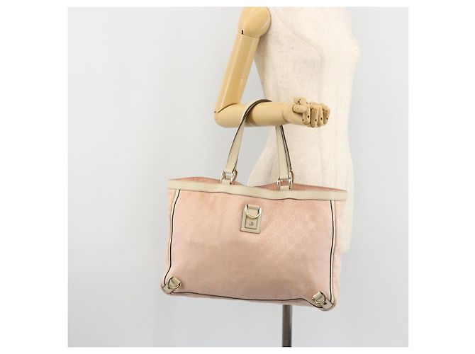 Sac cabas GUCCI GG Canvas Rose Or 141472 Auth am11704 Doré - vue 23
