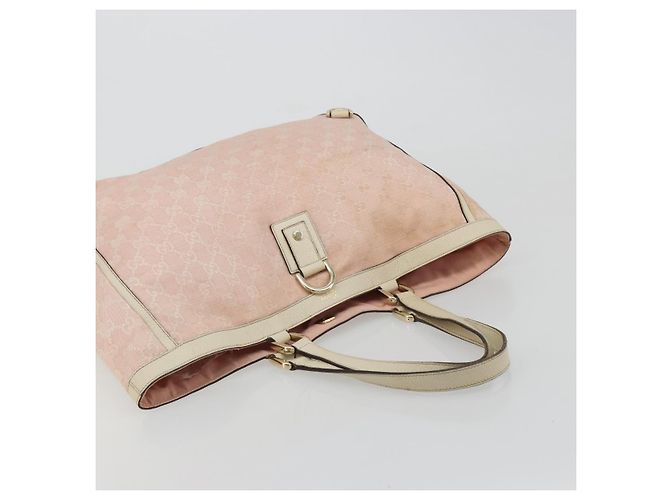 Sac cabas GUCCI GG Canvas Rose Or 141472 Auth am11704 Doré - vue 6