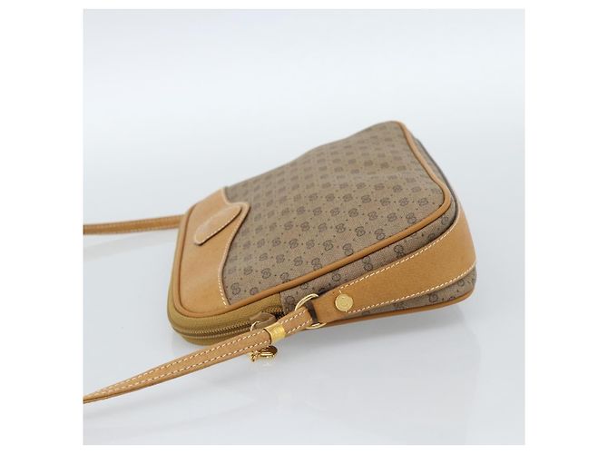 Borsa a tracolla GUCCI Micro GG Supreme PVC Beige Oro 007 123 0428 Auth 183690 D'oro - vista 3