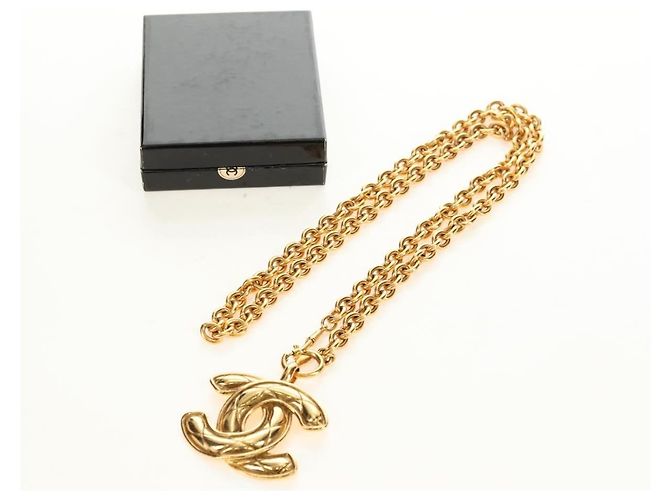 Collana CHANEL CC metallizzata Gold Tone CC Auth am11747SAM - vista 12