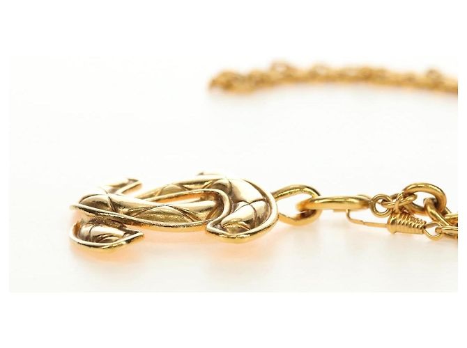 Collana CHANEL CC metallizzata Gold Tone CC Auth am11747SAM - vista 13