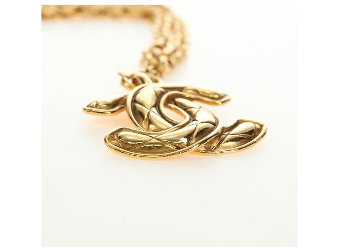 Collana CHANEL CC metallizzata Gold Tone CC Auth am11747SAM - vista 15