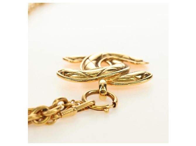 Collana CHANEL CC metallizzata Gold Tone CC Auth am11747SAM - vista 16