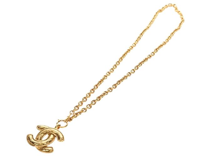 Collana CHANEL CC metallizzata Gold Tone CC Auth am11747SAM - vista 2