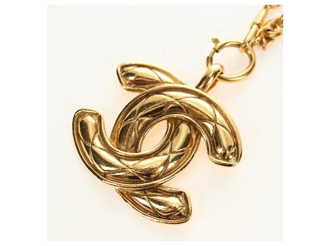 Collana CHANEL CC metallizzata Gold Tone CC Auth am11747SAM - vista 3