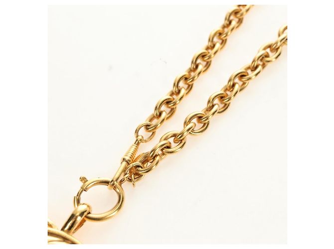 Collana CHANEL CC metallizzata Gold Tone CC Auth am11747SAM - vista 4