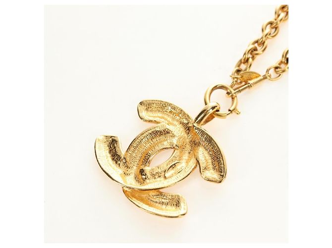 Collana CHANEL CC metallizzata Gold Tone CC Auth am11747SAM - vista 8
