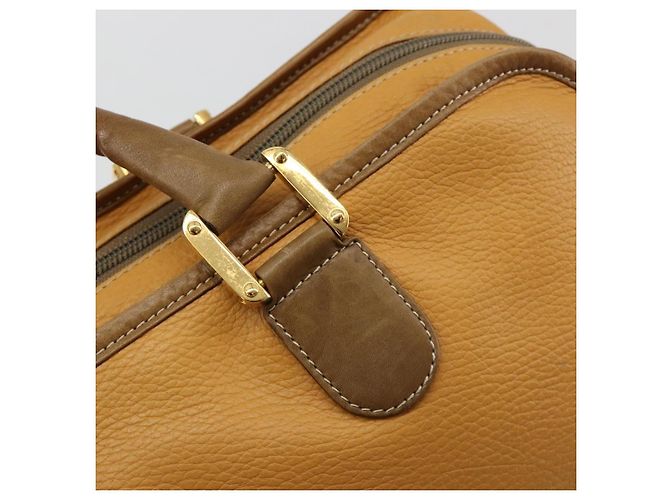 LOEWE Anagram Amazona 40 Hand Bag Pelle Beige Oro Autentico 182640 - vista 10