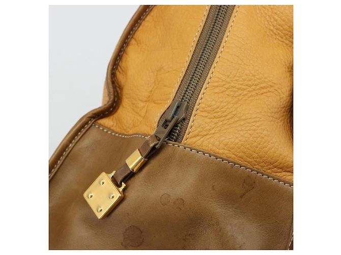 LOEWE Anagram Amazona 40 Hand Bag Pelle Beige Oro Autentico 182640 - vista 17
