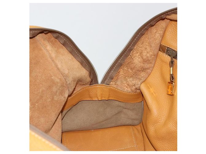 LOEWE Anagram Amazona 40 Hand Bag Pelle Beige Oro Autentico 182640 - vista 20