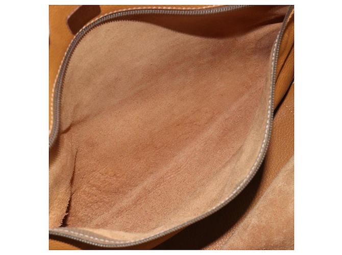 LOEWE Anagram Amazona 40 Hand Bag Pelle Beige Oro Autentico 182640 - vista 22