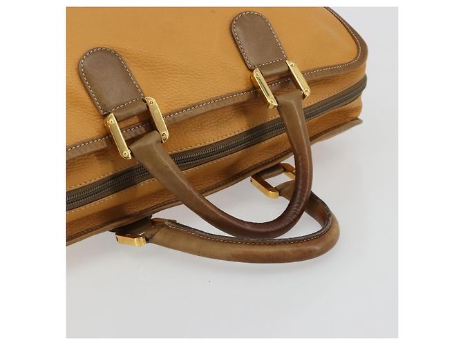 LOEWE Anagram Amazona 40 Hand Bag Pelle Beige Oro Autentico 182640 - vista 7