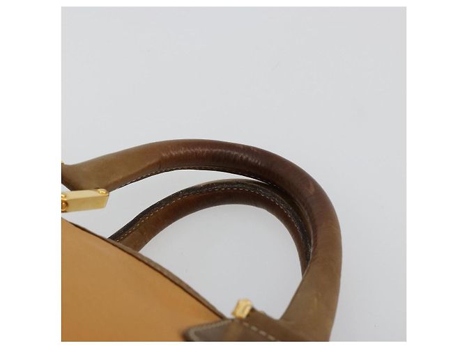 LOEWE Anagram Amazona 40 Hand Bag Pelle Beige Oro Autentico 182640 - vista 8