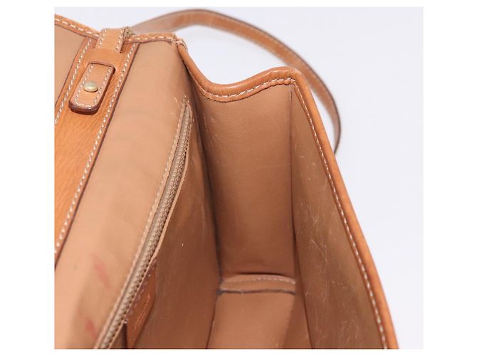 Céline Borsa a Spalla CELINE Macadam Canvas PVC Pelle Marrone Oro Auth 183962 D'oro - vista 21
