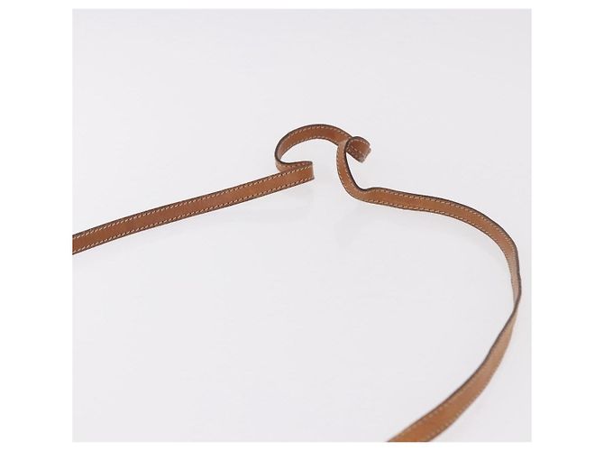 Céline Borsa a Spalla CELINE Macadam Canvas PVC Pelle Marrone Oro Auth 183962 D'oro - vista 8
