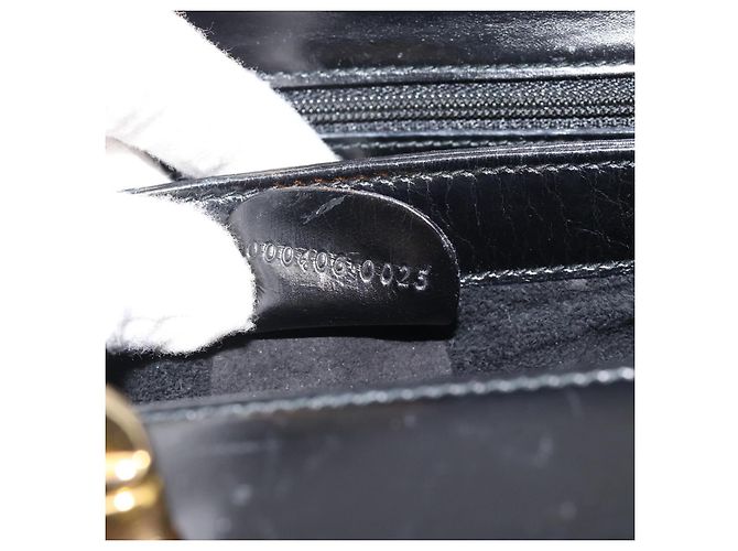 Borsa GUCCI in pelle nera e oro Auth 183374 Nero D'oro - vista 12