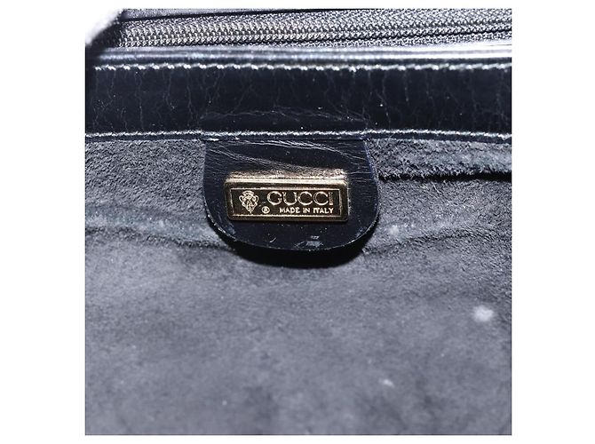 Borsa GUCCI in pelle nera e oro Auth 183374 Nero D'oro - vista 17