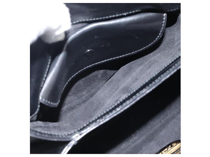 Borsa GUCCI in pelle nera e oro Auth 183374 Nero D'oro - vista 24