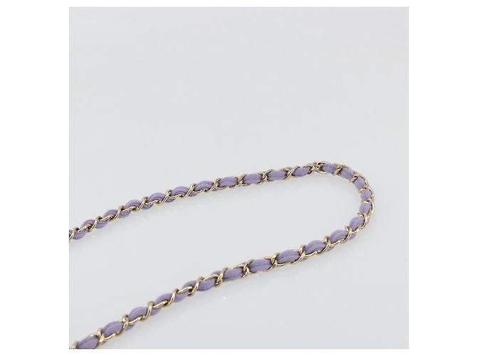 CHANEL Mini Matelasse 17 Chain Bag Cotton Lavende Gold CC Auth 182741SAM D'oro Lavanda - vista 14