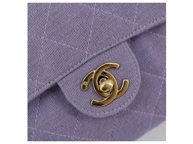 CHANEL Mini Matelasse 17 Chain Bag Cotton Lavende Gold CC Auth 182741SAM D'oro Lavanda - vista 19