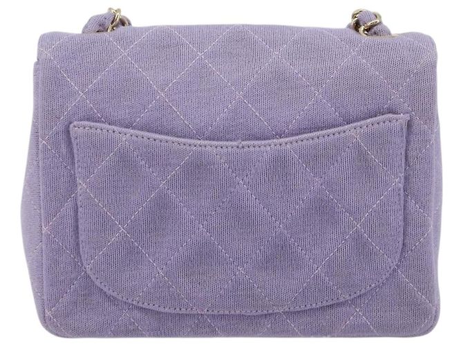 CHANEL Mini Matelasse 17 Chain Bag Cotton Lavende Gold CC Auth 182741SAM D'oro Lavanda - vista 2