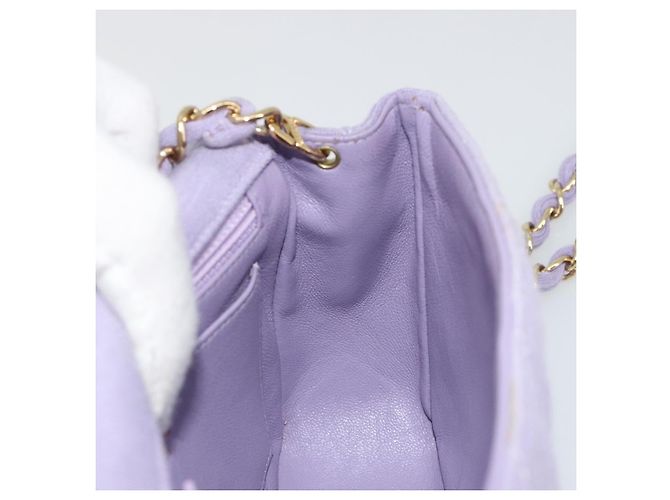CHANEL Mini Matelasse 17 Chain Bag Cotton Lavende Gold CC Auth 182741SAM D'oro Lavanda - vista 23