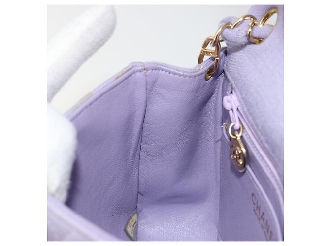 CHANEL Mini Matelasse 17 Chain Bag Cotton Lavende Gold CC Auth 182741SAM D'oro Lavanda - vista 24