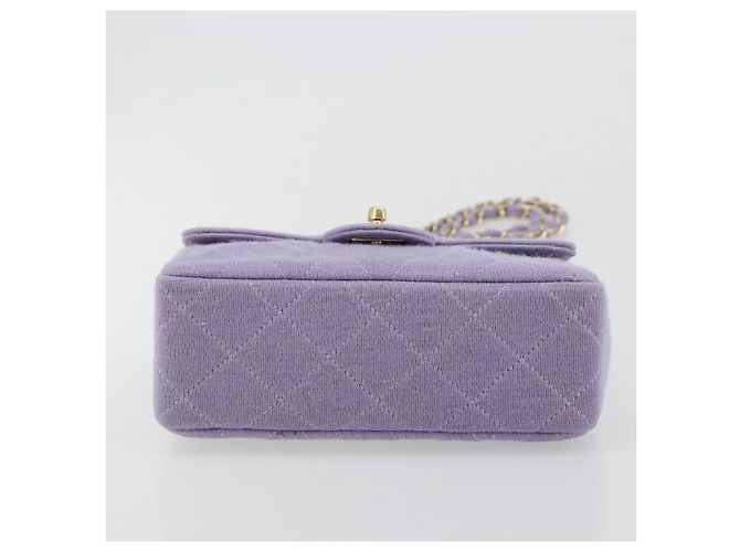 CHANEL Mini Matelasse 17 Chain Bag Cotton Lavende Gold CC Auth 182741SAM D'oro Lavanda - vista 5