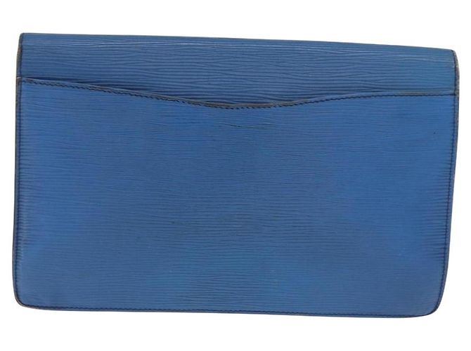 LOUIS VUITTON Epi Montaigne 27 Clutch Bag Blue M52655 LV Auth 184193 - vista 2