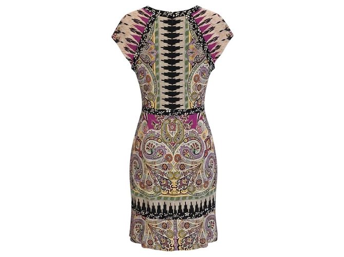 Etro Purple Multi Floral and Paisley Printed Silk Dress Multiple colors - view 2