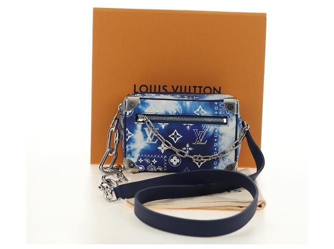 LOUIS VUITTON Monogram Bandana Mini Soft Trunk Bag Blue M20557 LV Auth 181921SM - vista 12