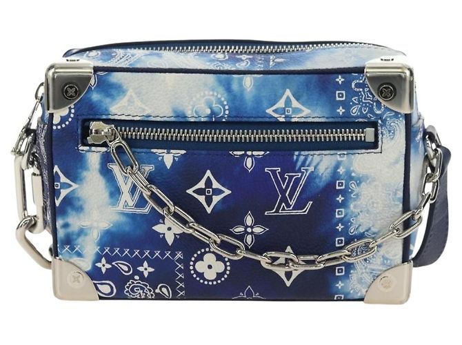 LOUIS VUITTON Monogram Bandana Mini Soft Trunk Bag Blue M20557 LV Auth 181921SM - vista 13