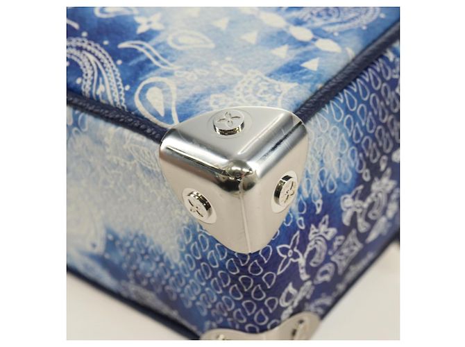 LOUIS VUITTON Monogram Bandana Mini Soft Trunk Bag Blue M20557 LV Auth 181921SM - vista 17