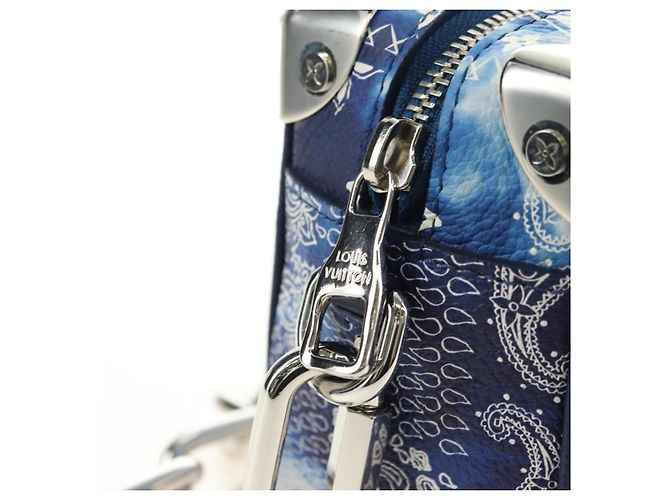 LOUIS VUITTON Monogram Bandana Mini Soft Trunk Bag Blue M20557 LV Auth 181921SM - vista 21