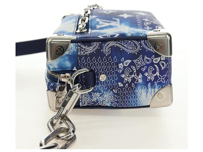 LOUIS VUITTON Monogram Bandana Mini Soft Trunk Bag Blue M20557 LV Auth 181921SM - vista 3