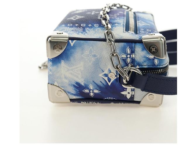 LOUIS VUITTON Monogram Bandana Mini Soft Trunk Bag Blue M20557 LV Auth 181921SM - vista 4