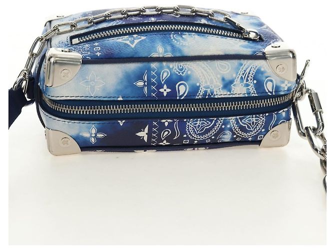 LOUIS VUITTON Monogram Bandana Mini Soft Trunk Bag Blue M20557 LV Auth 181921SM - vista 6
