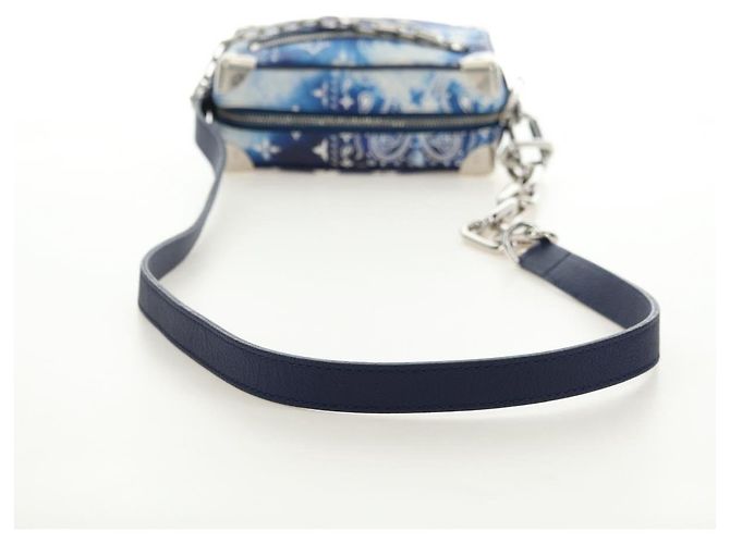 LOUIS VUITTON Monogram Bandana Mini Soft Trunk Bag Blue M20557 LV Auth 181921SM - vista 7