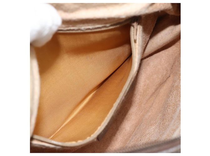 Borsa GUCCI GG Supreme Web Sherry Line in PVC Beige Oro 89 02 032 Auth 184227 D'oro - vista 22