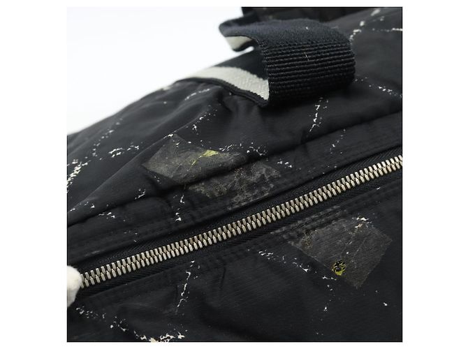 CHANEL Nuova Borsa da Viaggio in Nylon Nero con CC Argentato Autentica ka4585A Argento - vista 10