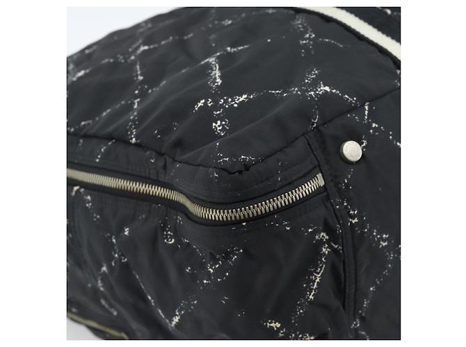 CHANEL Nuova Borsa da Viaggio in Nylon Nero con CC Argentato Autentica ka4585A Argento - vista 15