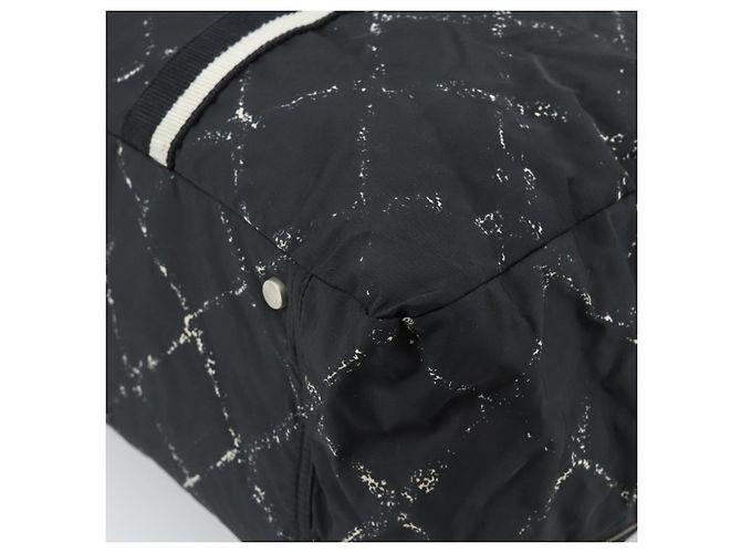 CHANEL Nuova Borsa da Viaggio in Nylon Nero con CC Argentato Autentica ka4585A Argento - vista 16
