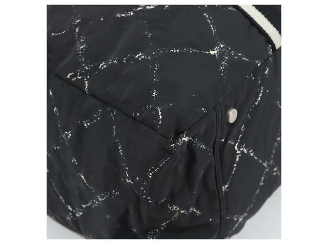 CHANEL Nuova Borsa da Viaggio in Nylon Nero con CC Argentato Autentica ka4585A Argento - vista 17