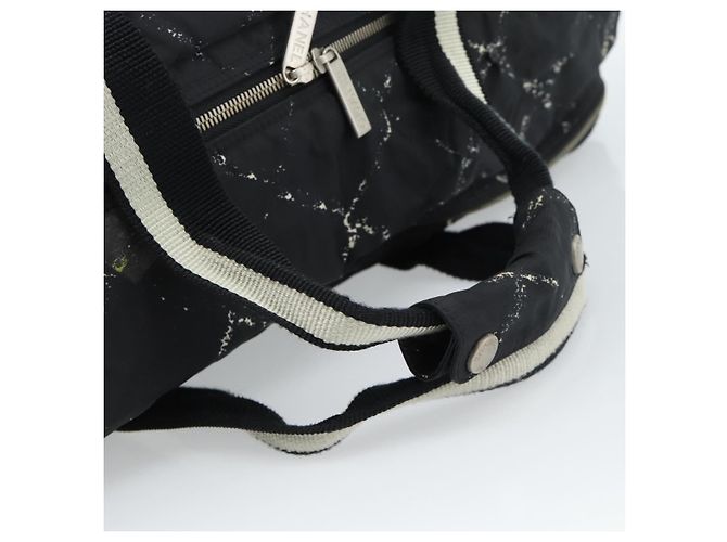 CHANEL Nuova Borsa da Viaggio in Nylon Nero con CC Argentato Autentica ka4585A Argento - vista 7