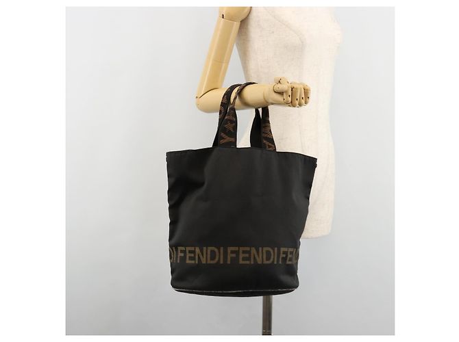 FENDI Tote Bag Canvas Schwarz Auth 182142 - Ansicht 19