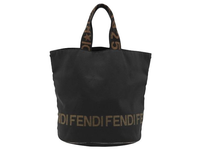 FENDI Tote Bag Canvas Schwarz Auth 182142 - Ansicht 2