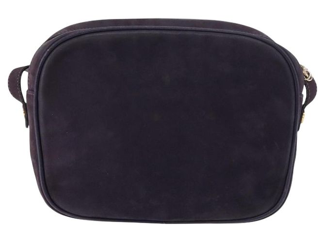 Borsa a tracolla Salvatore Ferragamo Vala in scamosciato viola e oro Autentica 182673 - vista 2