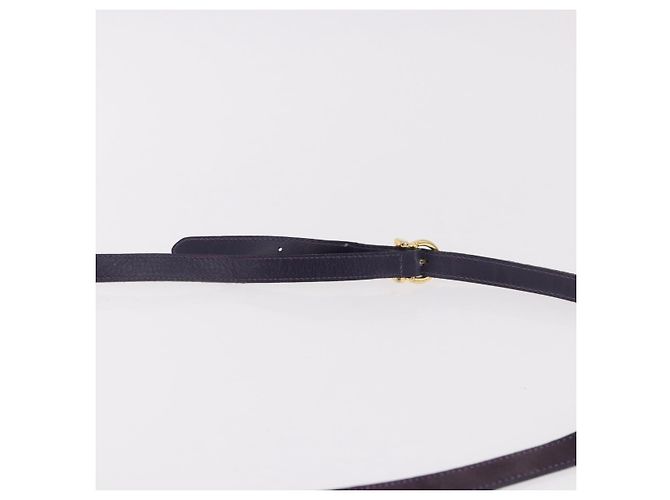 Borsa a tracolla Salvatore Ferragamo Vala in scamosciato viola e oro Autentica 182673 - vista 8